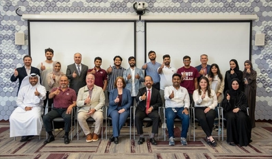 Students and alumni of Texas A and M at Qatar share experiences and aspirations with Texas A and M leadership